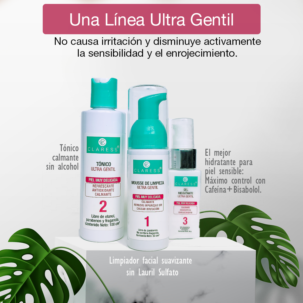 Rutina Ultra Gentil: Piel sensible y/o Rosácea