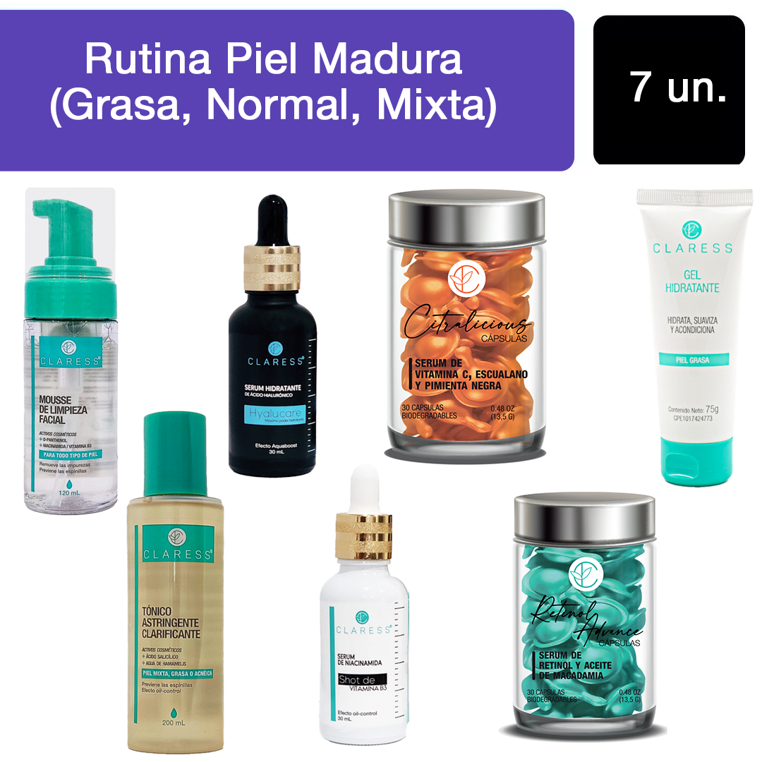 Rutina Piel Madura (Mixta, Grasa, Normal)